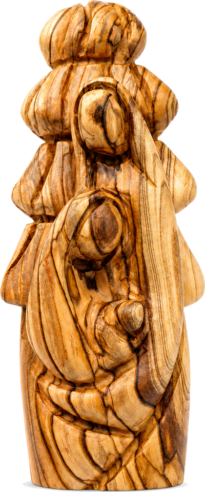 1 Olive Wood Holy Family Nativity Two Sided Olive Tree Bethlehem