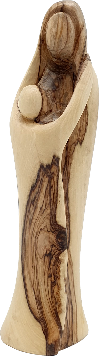 Mary and Baby Jesus Handcrafted Olivewood Statue by Zuluf 7.2 Inches