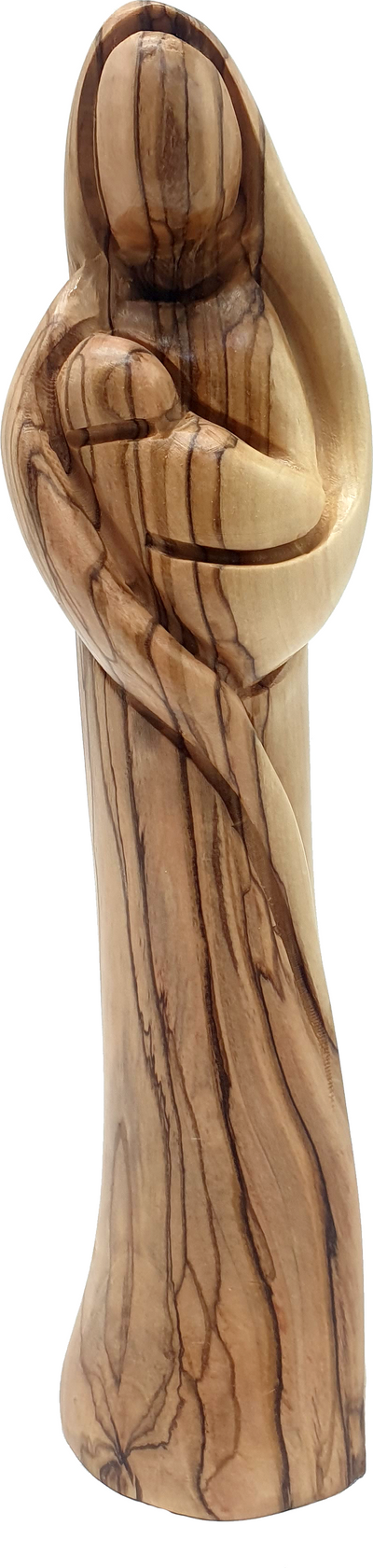 Olive Wood Mary Holding Baby Jesus Statue Handmade in Bethlehem