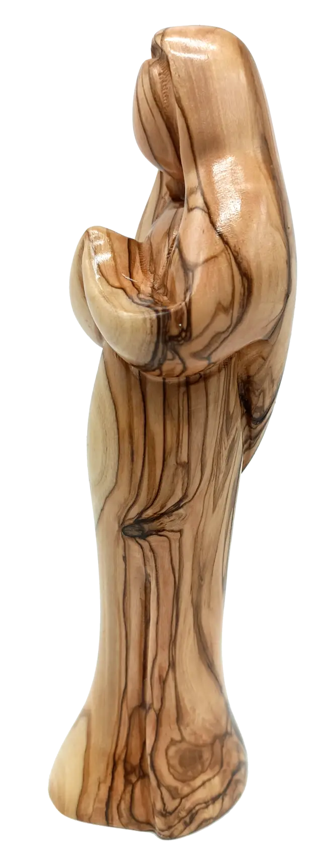 Hand-carved olive wood virgin mary statue 7.5 inch - figures