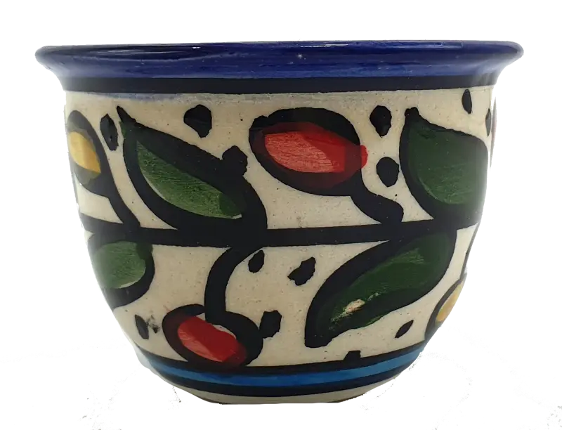 Hand painted ceramic coffee mug elegant modern artisan cup