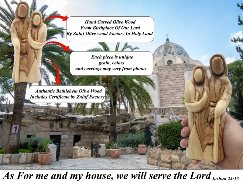 Olive wood nativity figurine handcrafted in the holy land - figures