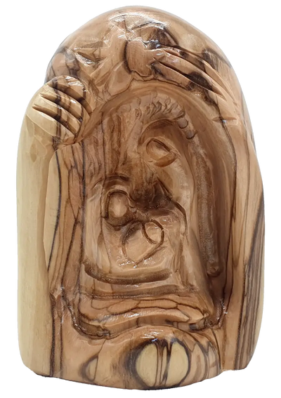 Olive wood nativity scene handcrafted in bethlehem holy land - figures