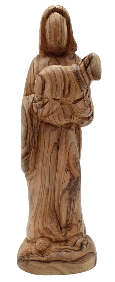 Zuluf handcrafted olive wood good shepherd statue 9.2 inches