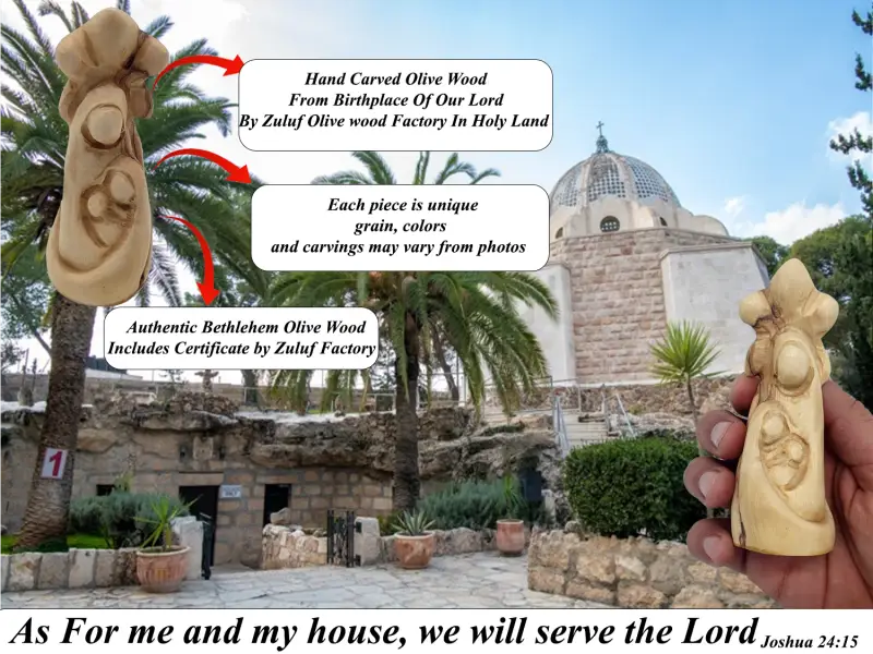 Zuluf holy family wooden figurine handcrafted in bethlehem