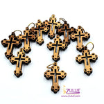 10 Small Olive Wood Crooses Olive Wood Crucifix From Jerusalem Pen218 - Zuluf