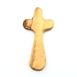 Olive Wood Holding Hand Held Cross Bethlehem Holy Land | Small, Medium and Large Comfort Crosses