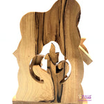 Olive Wood Small Candle Nativity Hand Made-NAT009