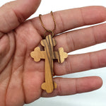Authentic Orthodox Cross Pendant - Handcrafted Olive Wood Necklace Featuring Jesus Cross Pendant - Zuluf