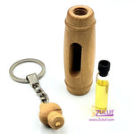 Bethlehem Gift olive wood hand made ring with olive oil key chain KC202 - Zuluf