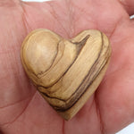 Bethlehem Olive Wood Heart - 1.7 Inches: Zuluf Wedding Gift - valentine gift - for love- Symbolic Handcrafted Wooden Token for Love and Unity - Zuluf