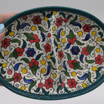 Hand Painted Armenian Ceramic Oval Plate Divided into Two 20*14.5*4 cm CER042 - Zuluf