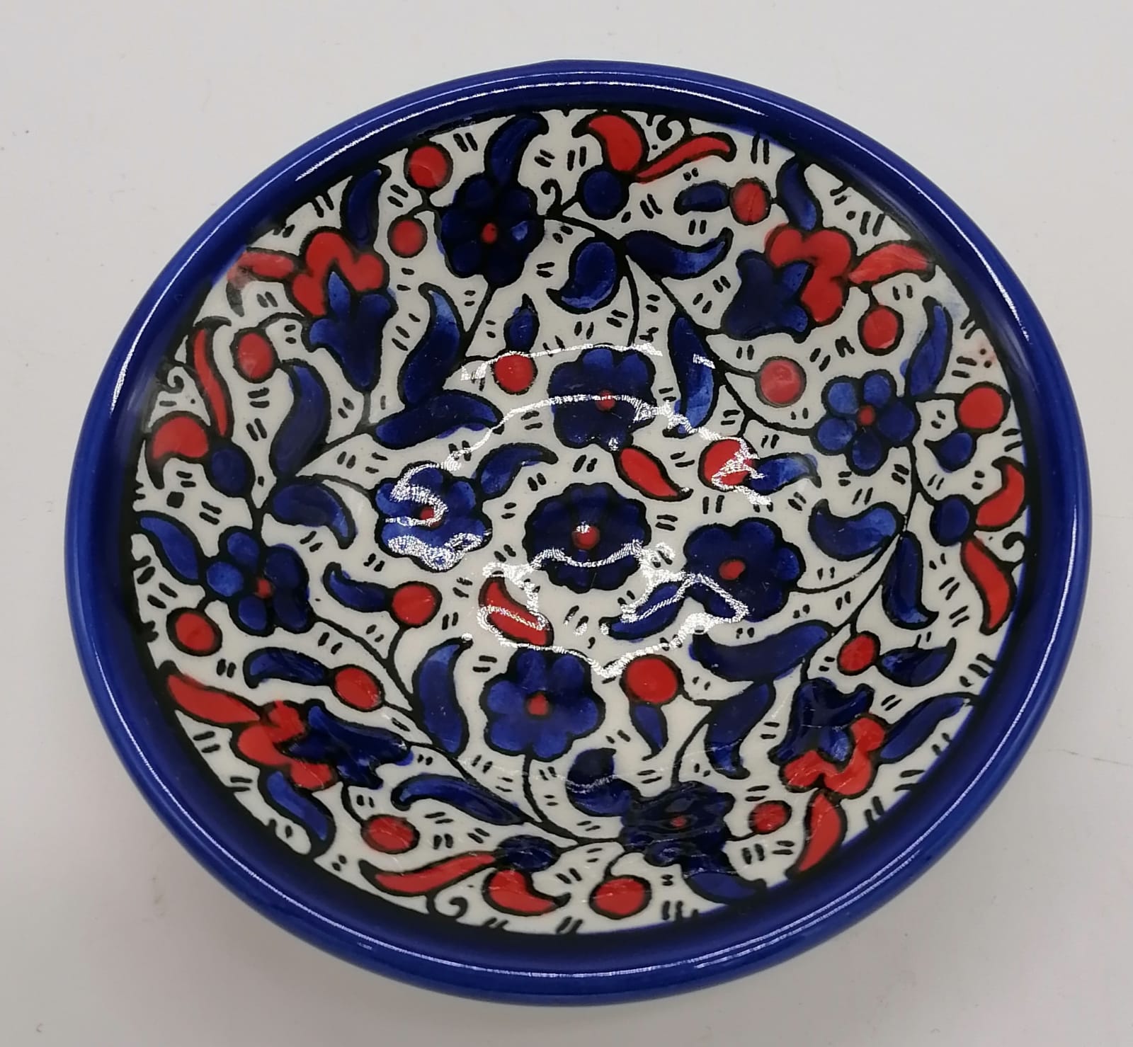 Hand Painted Armenian Ceramic Round Plate 12*12*4 cm CER044 - Zuluf