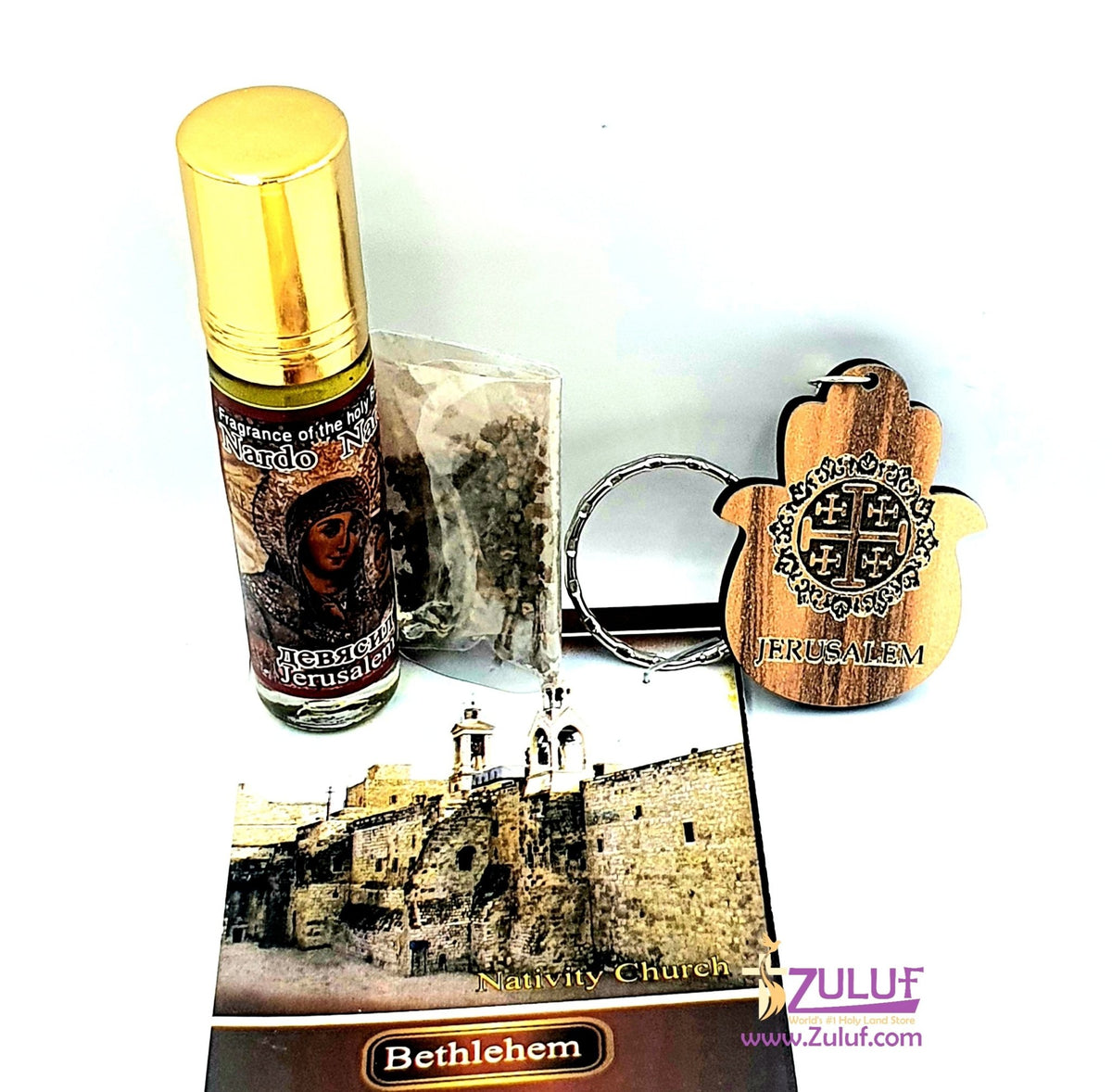 Anointing Oil Display with Assortment of 20 Oils. – Holy Land Gifts