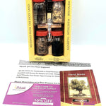 Holy Land Zuluf Set of 5 in 1 Olive Wood Cross Set with 4 Bottles -Holy Oil, Jordan River Water, Holy Earth & Holy Frankincense Gift Pack - HLG207 - Zuluf