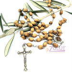 Holy Rosary - Olive Wood Beads Rosary With Silver Crucifix By Zuluf (ROS002) - Zuluf