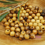 Jerusalem Olive Wood rosaries Beads 9mm beads wooden beads ( 60 Beads ) - BEAD007 - Zuluf