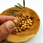 Jerusalem Olive Wood rosaries Beads 9mm beads wooden beads ( 60 Beads ) - BEAD007 - Zuluf