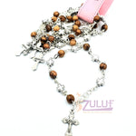 Mix Olive wood and metallic white crosses with main cross BRA056 - Zuluf