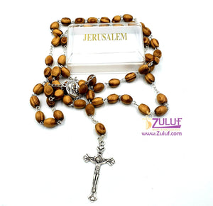 Nazareth Olive Wood Rosary - ROS040 - Zuluf