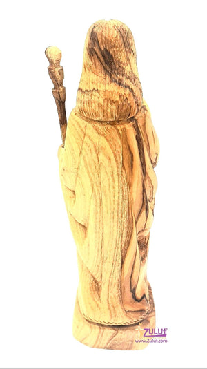Olive wood hand made Good shepherd Statue FLG050 - Zuluf