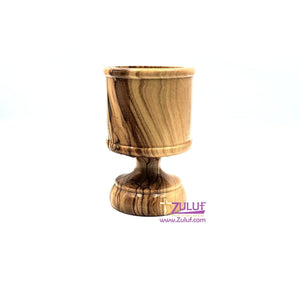 Olive wood hand made small candle holder CAH007 - Zuluf