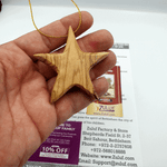 Olive wood hand made star Christmas tree ORN200 - Zuluf