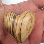 Olive Wood Heart from Bethlehem - 1.9 Inches, Zuluf Crafted Gift for Weddings, Valentines, and Expressing Love - Zuluf