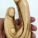 Sacred Olive Wood Holy Family Figurine | Nativity Scene Statue for Christmas Decorations - Zuluf