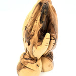 Zuluf Small Olive Wood Praying Hands Statue - 4.3 Inches - Handcrafted Spiritual Sculpture - Zuluf