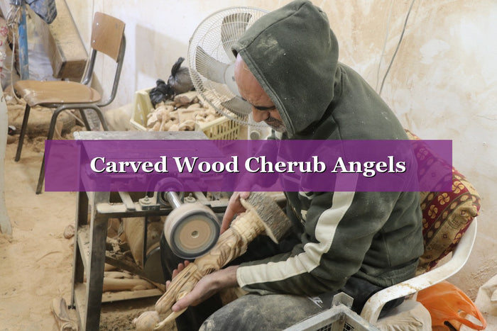 Carved Wood Cherub Angels