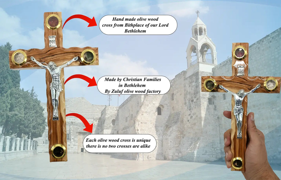 The olive wood cross: a sacred piece of bethlehem ✝️🌿