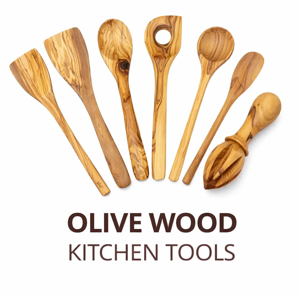 Olive wood kitchen items handmade in bethlehem