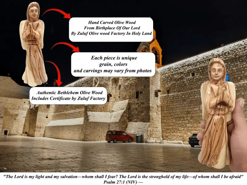 Shop peace: handmade olive wood angel carvings from the holy land