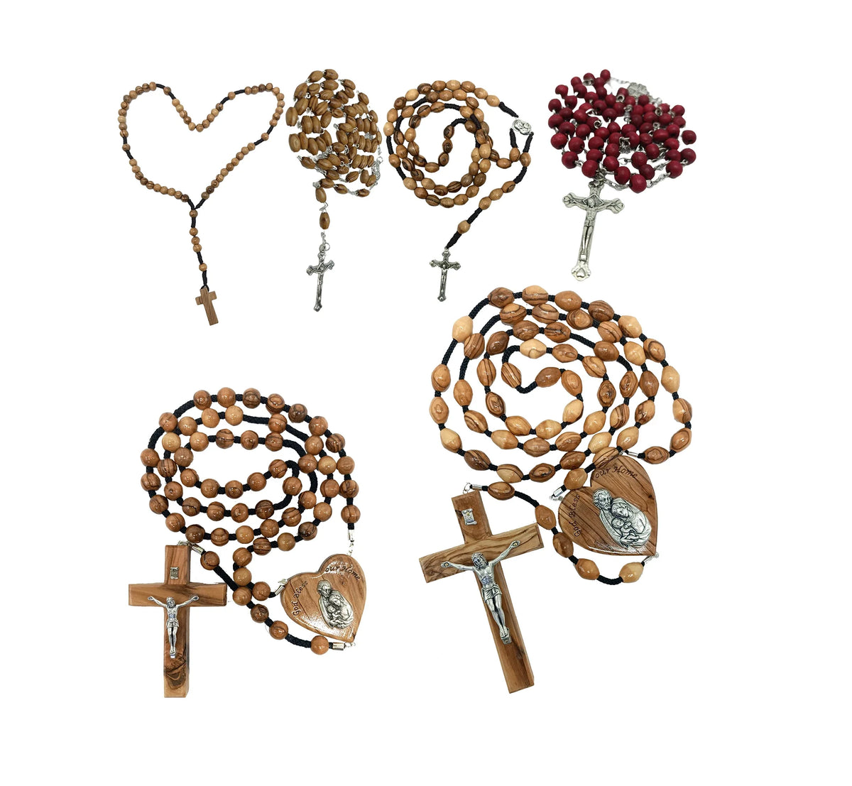 Olive Wood Rosary Beads - Holy Land Rosaries from Bethlehem | Zuluf ...