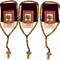 Set of 3 Olive Wood Rosary Beads Handmade in Bethlehem – Catholic Wooden Rosary with Cross – Includes 3 Velvet Bags & 3 Certificates – Holy Land Christian Gift