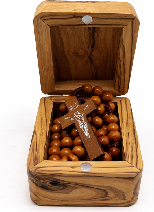 Handmade Olive Wood Rosary with Crucifix | Single or Set of 3 and 6 pieces Available