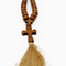 Handmade Olive Wood Rosary with Cross & Tassel | Crafted in Bethlehem, Holy Land