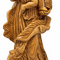 Hand Carved Olive Wood Virgin Mary & Baby Jesus Statue 20.7” | Handmade Holy Land Bethlehem Sculpture