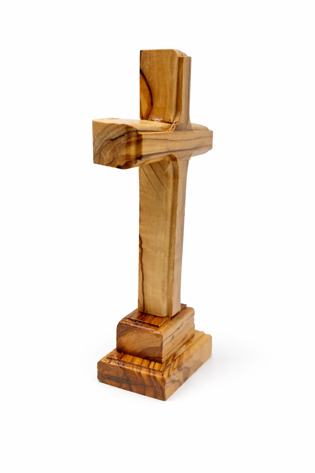 Handmade Olive Wood Cross from Bethlehem – Christian Cross Decor, Holy Land Gift – 6.1" 7.5" 9.25" 11.2" Sizes