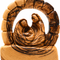 Holy Family Olive Wood Figurine Handcrafted in the Holy Land 3.8 Inch