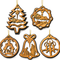 Olive Wood Ornaments Set from the Holy Land Handcrafted Decor