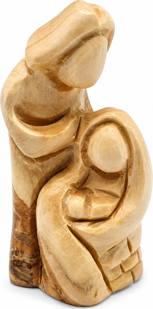 1 Olive Wood Faceless Virgin Mary Holy Family Statue Bethlehem