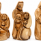 Holy Family Statue Hand Carved Olive Wood from Bethlehem Set of 3 3.5 Inch