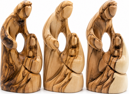 1 Olive Wood Holy Family Nativity Set Of 3 Figurines Bethlehem