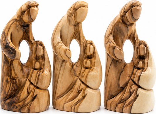1 Olive Wood Holy Family Nativity Set Of 3 Figurines Bethlehem