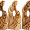 Wooden Holy Family Olive Wood Nativity Set of 3 from the Holy Land Bethlehem 3.4 Inch