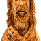 Hand Carved Jesus Christ Bust in Olive Wood — 8.2 Inch