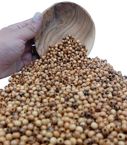 5mm Round Hand crafted Olive Wood Beads from Bethlehem