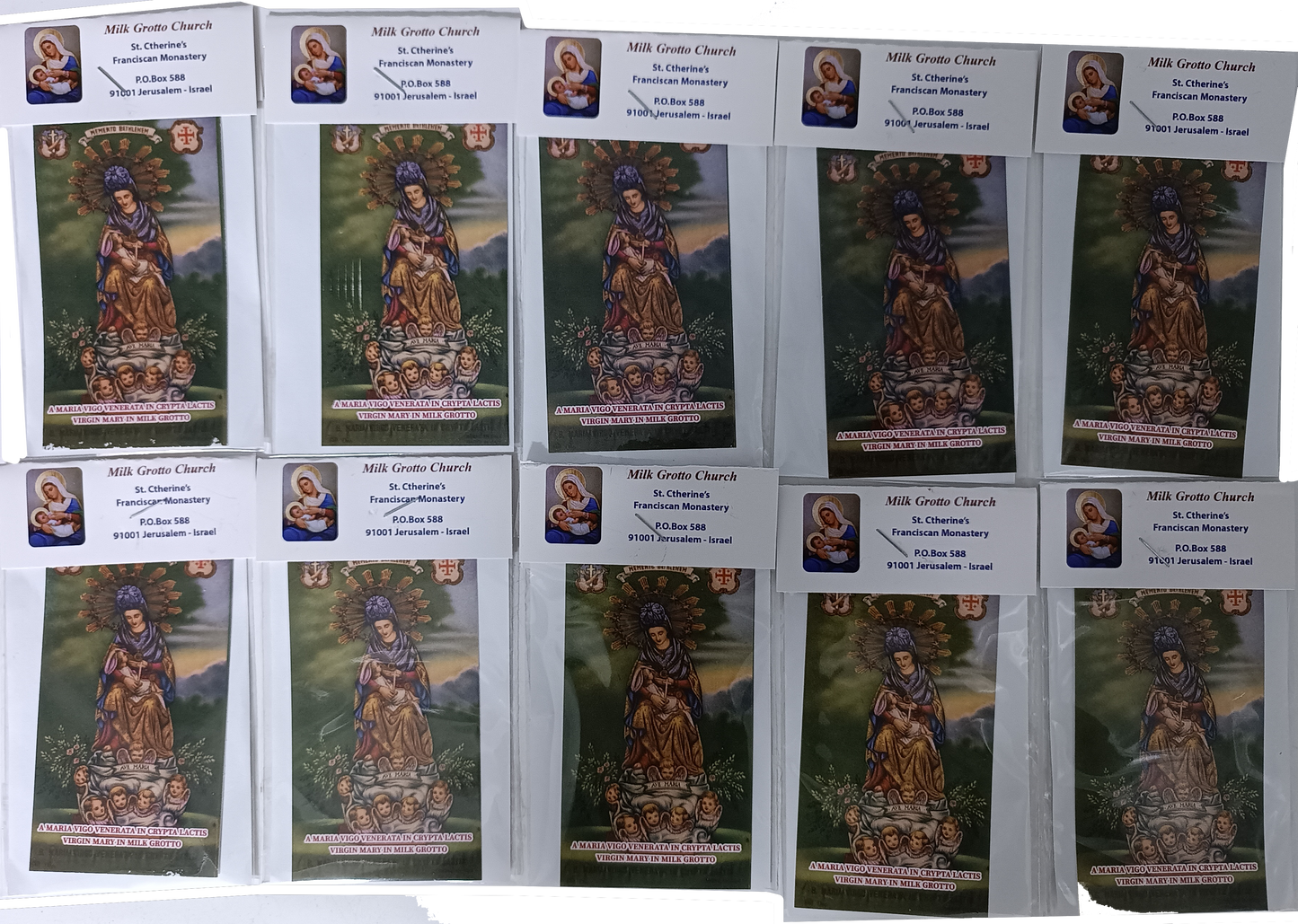 Milk Grotto Holy Land Rock Powder – 3.5" x 2.9" Fertility Blessing from Bethlehem | Virgin Mary Devotional